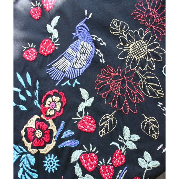 NEW Johnny Was Asymmetric Ruffle Flounce Midi Dress, Size XXL - Picture 8 of 10